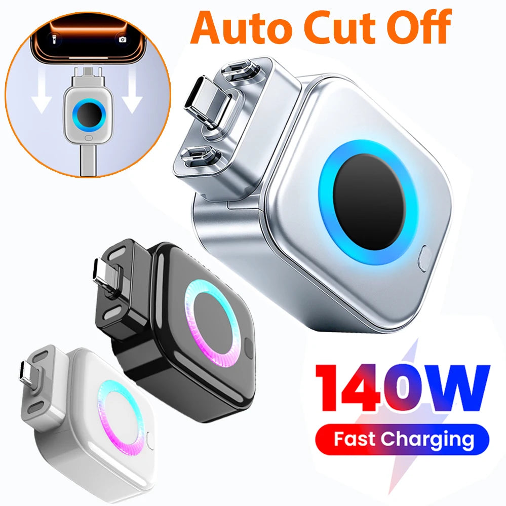 Stop Charge Kitmobile, coupe-charge USB-C automatique, coloris argent noir et blanc