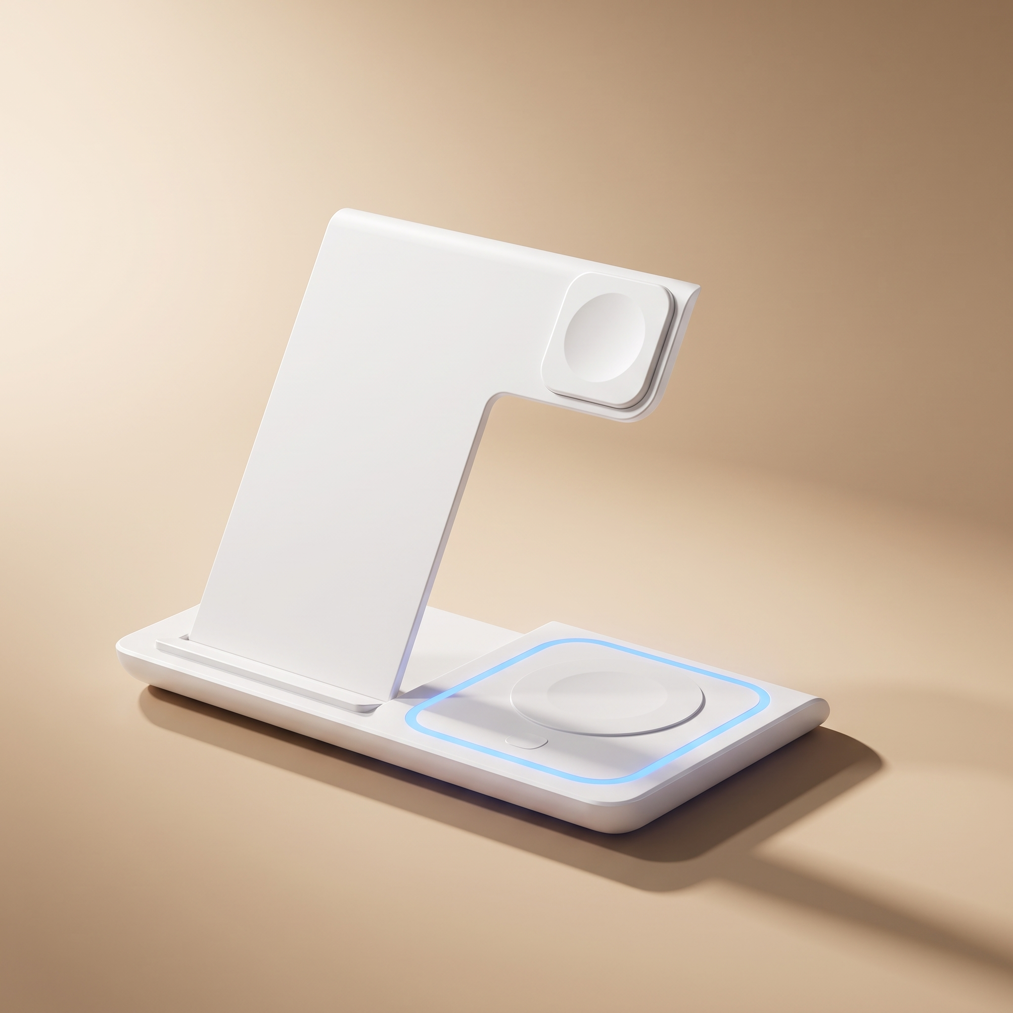 Station Trio LED Kitmobile dépliée, chargeur sans fil 3-en-1
