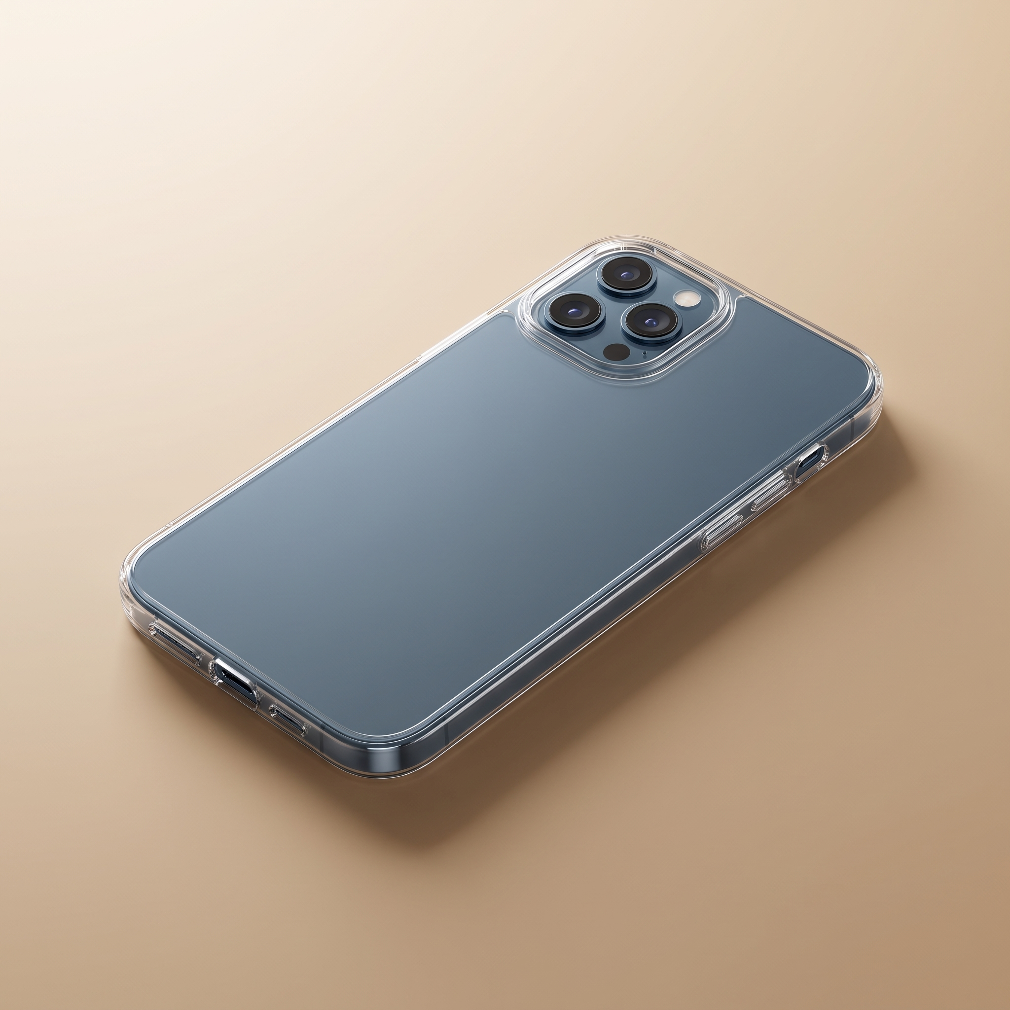 Coque Pure Kitmobile transparente montée sur un smartphone